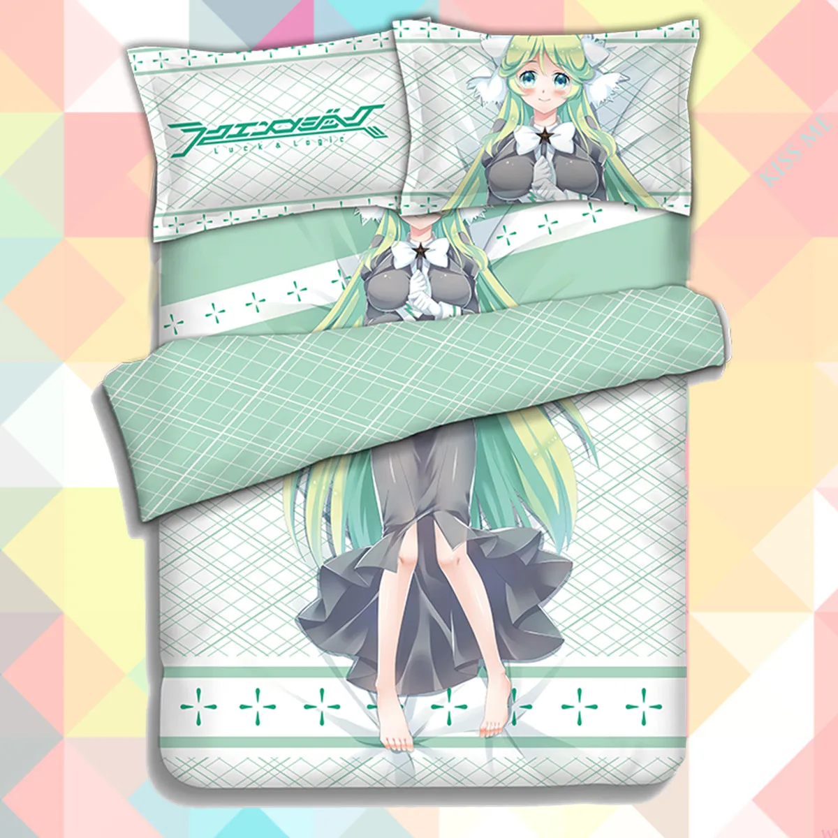 

Anime Cartoon Luck & Logic Quilt Cover Soft Printed Bedding Set With Pillow Cases Bed Shee Duvet Cover Set 4pc No.CP20160112