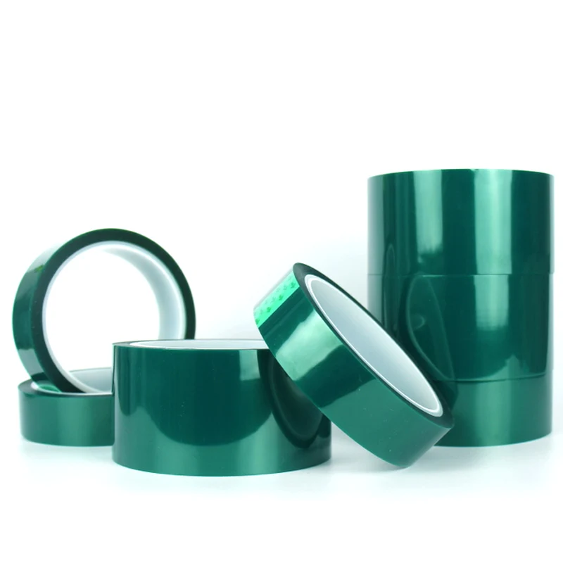 

Green Insulation Tape Heat-resistant PET High Temperature tape for PCB Solder Plating Protection Car spray paint masking tape