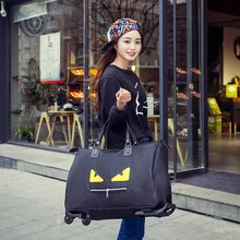 Модная переносная водонепроницаемая сумка для багажа на колесиках, сумка для багажа на колесиках, переносная складная сумка для багажа для женщин/мужчин, чемодан с колесиком