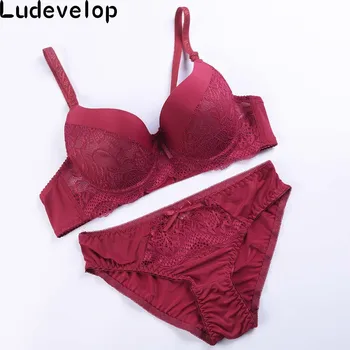 

Fashion Sexy charming lace bra gather together Shape Wear women bra set Comfortable Underwear women bra and thong suits
