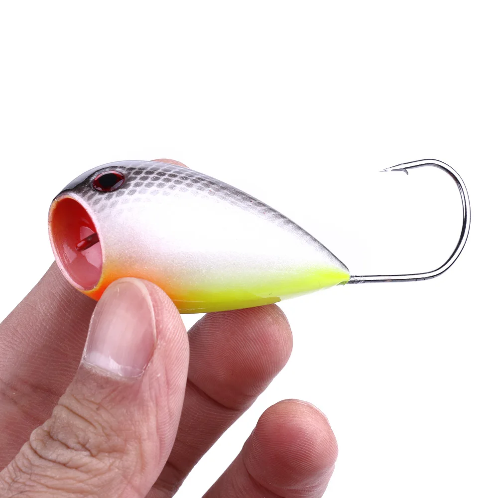 

Croatian egg 80mm 13g Popper Fishing Lure Crank Bait Artificial Bait Swim Bait Wobblers Fishing Hard Bait with Single Hook