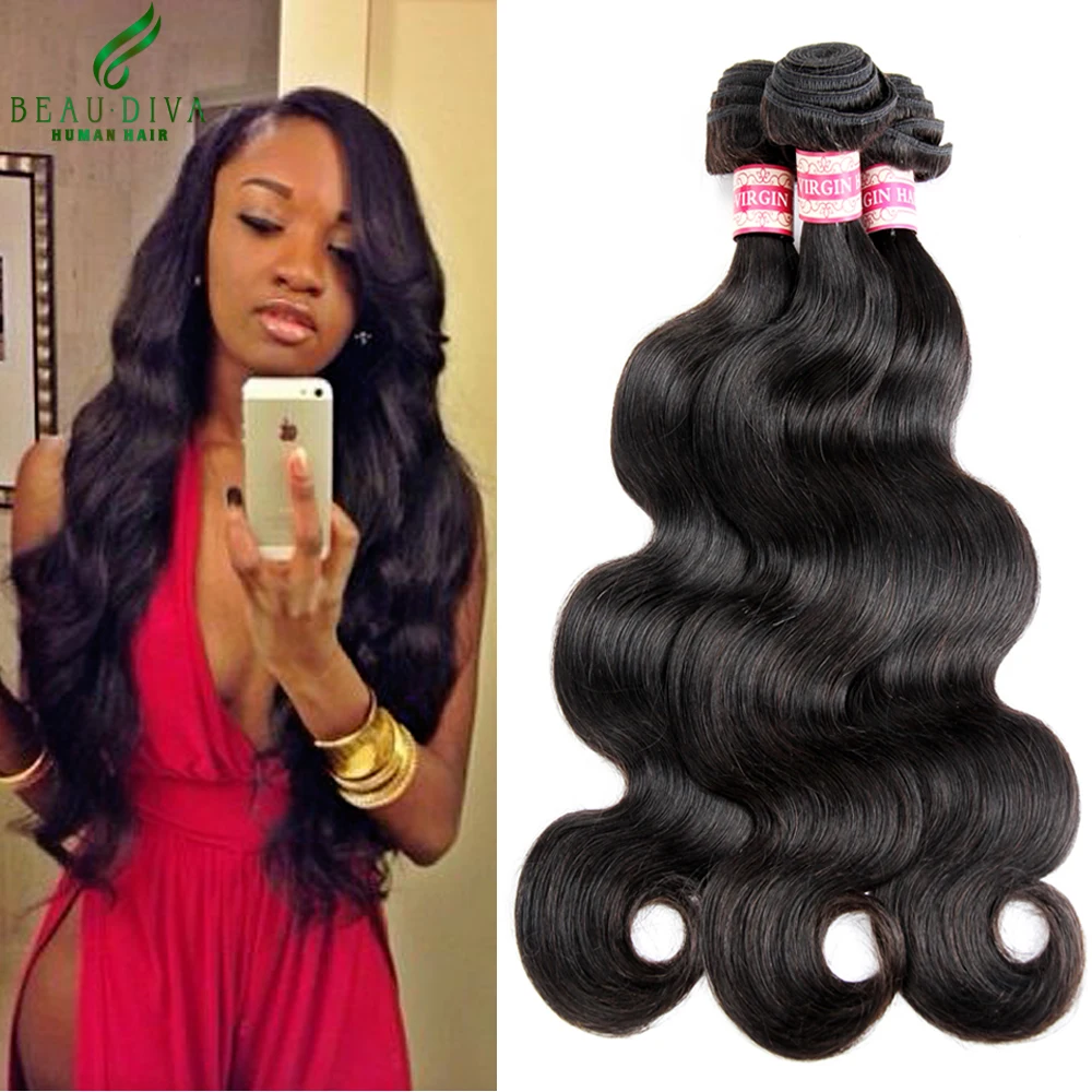 Malaysian Virgin Hair Body Wave 4 Bundles Deal Malaysian Body Wave 7A Unprocessed Virgin Hair Weave 100% Human Hair Extensions