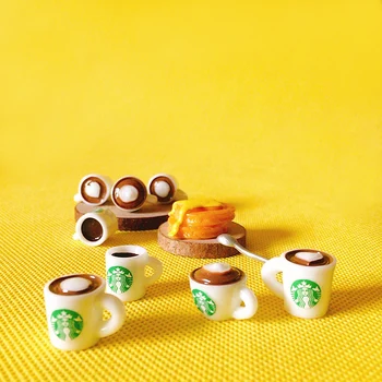 

10 pcs coffee cups/doll house/miniatures/lovely cute/fairy garden gnome/moss terrarium decor/bonsai/figurine/toy/model