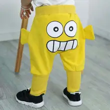 Повседневное для маленьких мальчиков Обувь для девочек свободные Дамские шаровары Брюки на весну и осень с рисунком эластичный пояс мягкие хлопковые штаны-шаровары для новорожденных