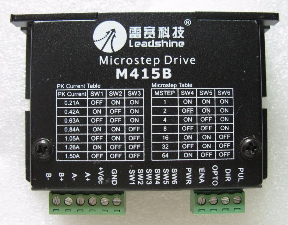 Stepper Driver Leadshine M415B work 24V-40 VDC output 0.21A to1.5A Fit NEMA 16 or NEMA17Stepper motor 0.3NM | Обустройство дома
