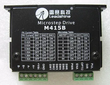 

Stepper Driver Leadshine M415B work 24V-40 VDC output 0.21A to1.5A Fit NEMA 16 or NEMA17Stepper motor output 0.3NM
