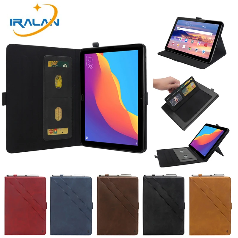 

With Pen Slot Tablet Case For Huawei MediaPad T5 10.1 inch AGS2-W09 AGS2-L09 Cases Magnetic Stand Flip Cover Card Wallet Shell
