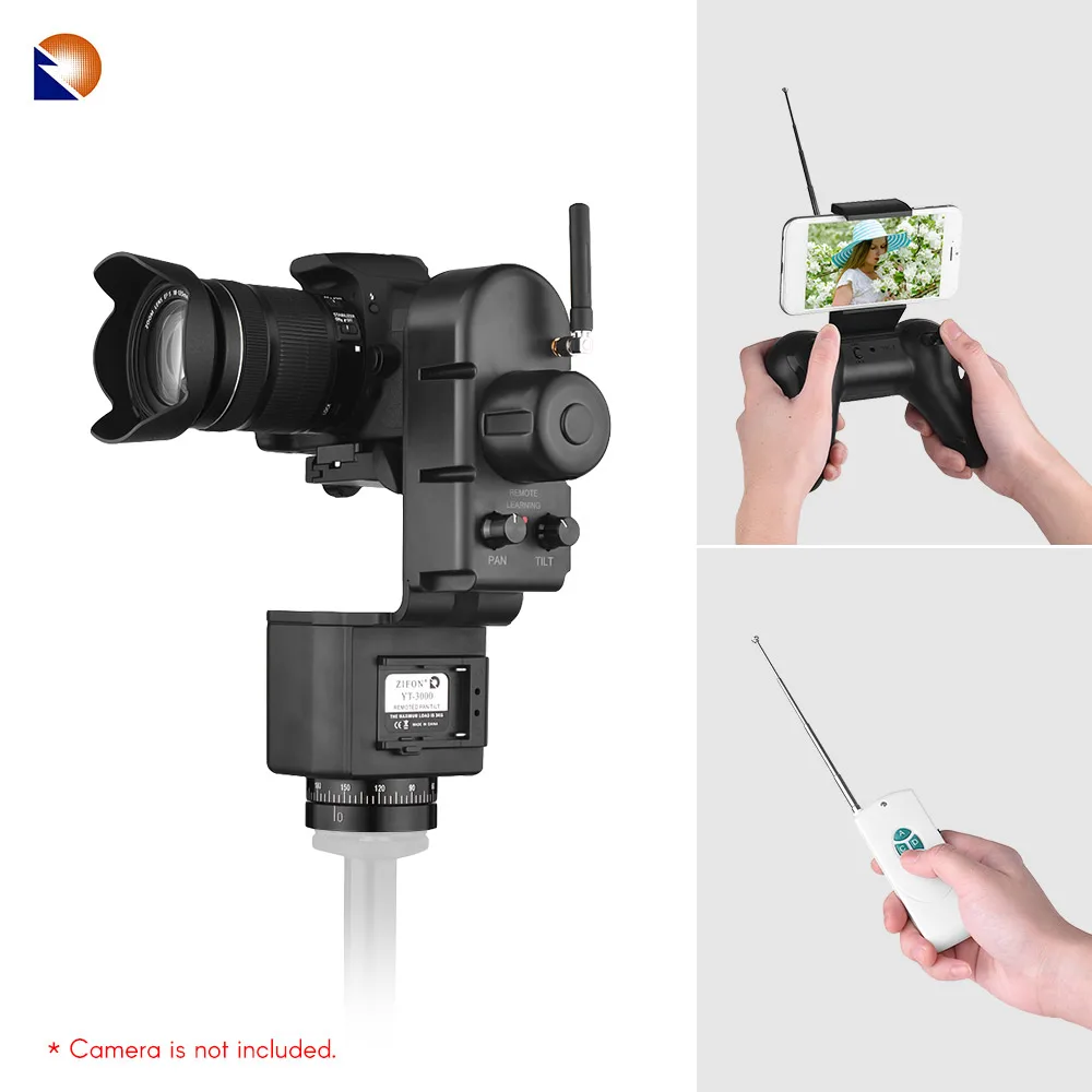 ZIFON YT 3000 Remote Control 50m Electronic Pan Tilt Head Motorized