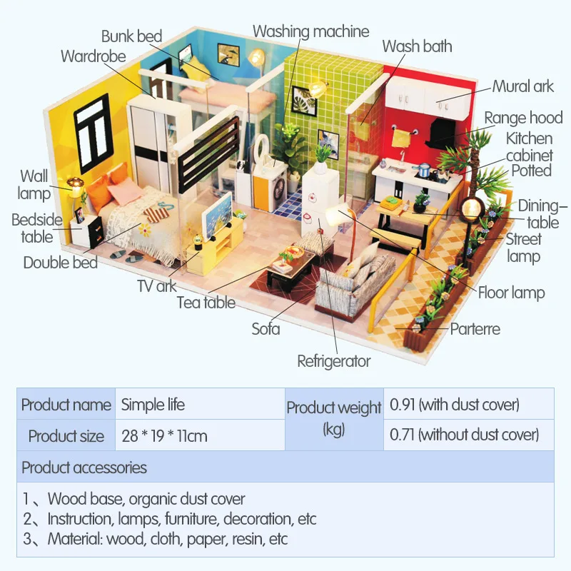 Новые игрушки DIY Кукольный дом деревянные кукольные дома миниатюрный кукольный