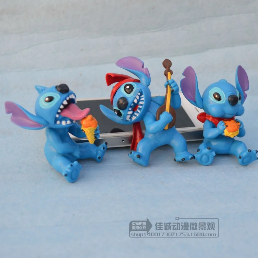 6 Pcs Lot 6 CM 2016 Kawaii Anime Kartun Lilo Stitch PVC Aksi