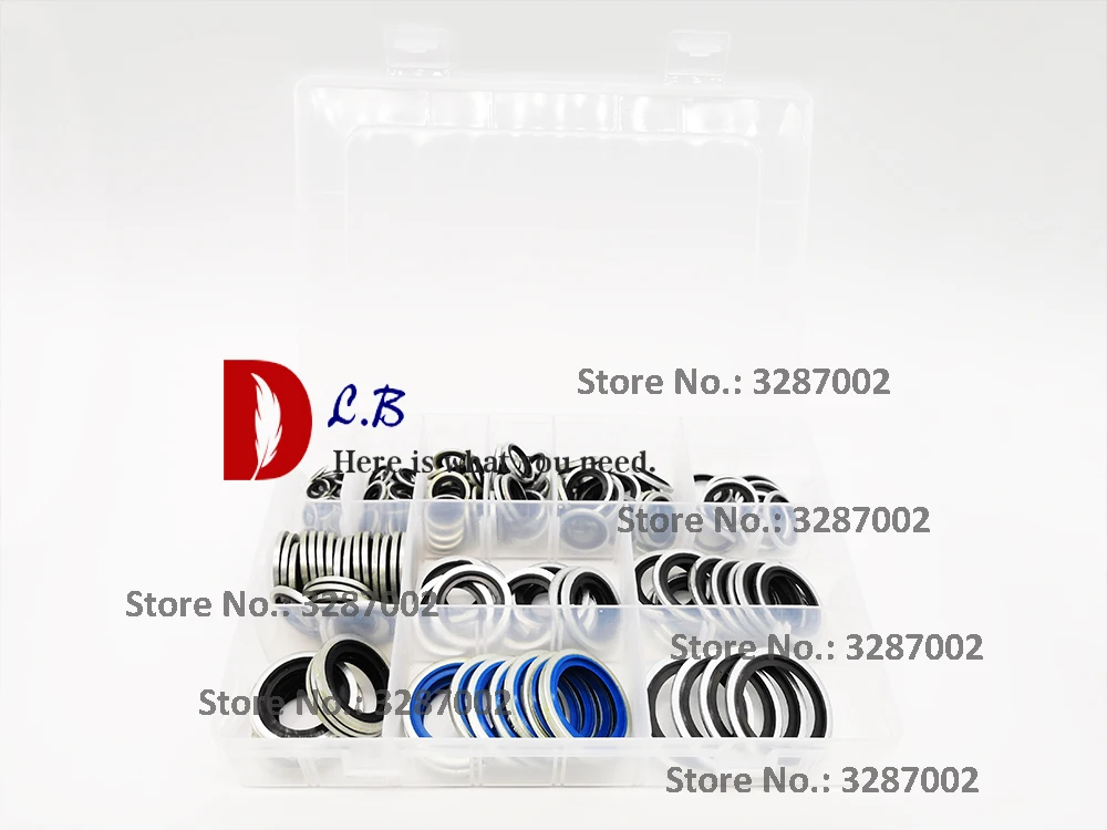 162pcs Metric bonded seal kit4