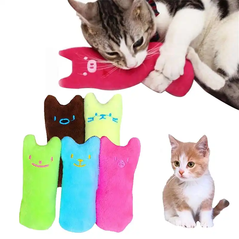 Rechinar Los Dientes Gatito Catnip Juguetes Divertidos Interactivo De La Felpa Del Gato Del Animal Dom/éstico Mastica La Vocal Juguete Garras Del Pulgar Mordedura De Gato Menta para Perros Gato de Inte