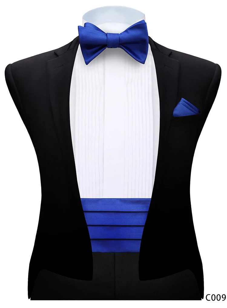 Мужской классический пояс и карман квадратный и различные модные узоры галстук-бабочка набор - Цвет: C009