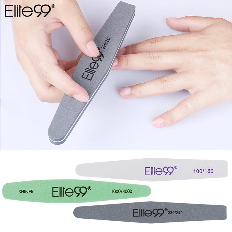 Elite99 Маникюр буферы для ногтей 220 240 буфера полировки дизайн шлифовальный губка комплект из 3 предметов полировщик