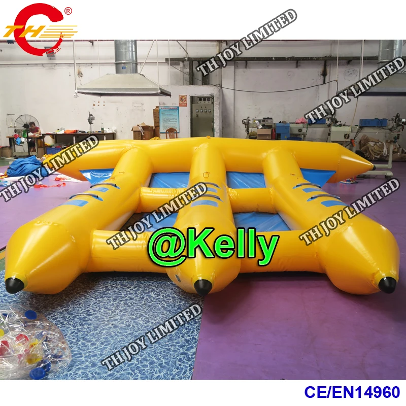 Free air shipping High Quality 0.9mm PVC tarpaulin Inflatable Flying Fish Towables custom make Inflatables flying Water toys | Игрушки и