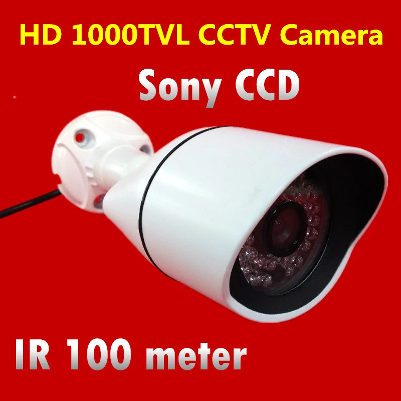 1/3" Sony CCD 1000TVL HD IR 100 meter Waterproof Outdoor Security