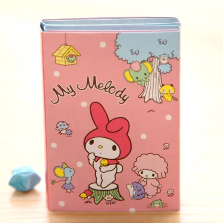 Kawaii Тоторо и мелодия 6 складной memo pad Sticky Notes Memo закладки для блокнота подарок канцелярские - Цвет: Бургундия