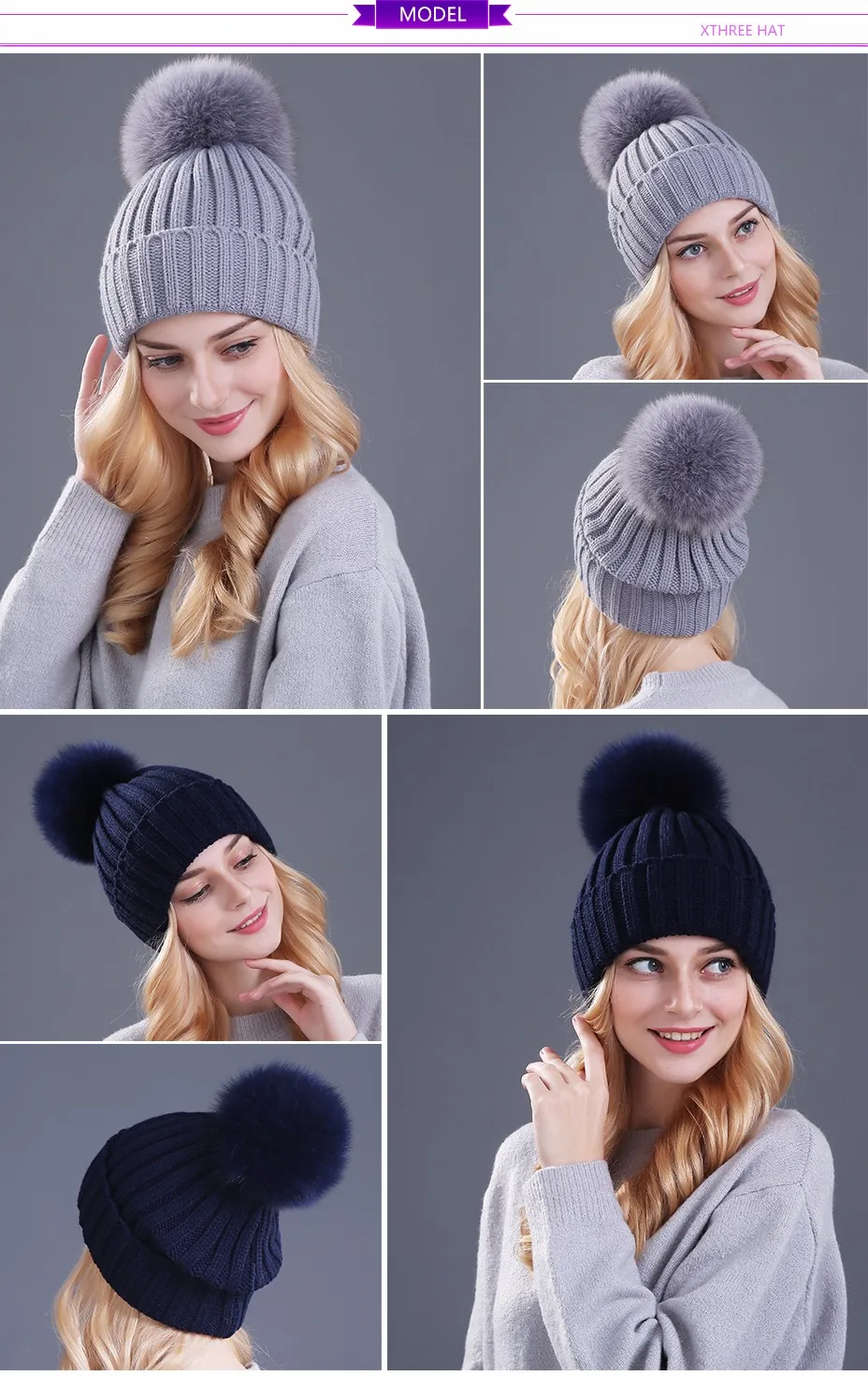 Min and Fox Fur Cap Hat For Women – WinterStyle