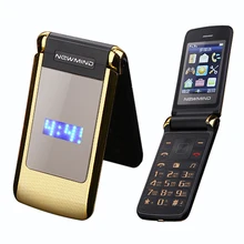 Newmind V518 flip double double écran téléphone portable vibrer cellulaire supérieurs mobile téléphone Dual SIM MP3 MP4 téléphone portable pour les personnes âgées P078