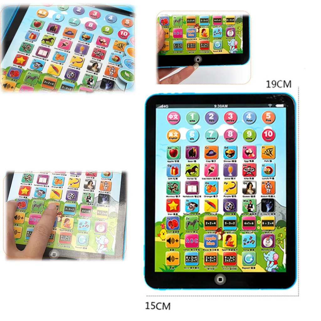 Детский Обучающий планшет мульти-Функция Новая коллекция одежды для маленьких детей Детский планшетный компьютер Обучающие для младенцев сенсорный электронные игрушки L723 - Цвет: Green