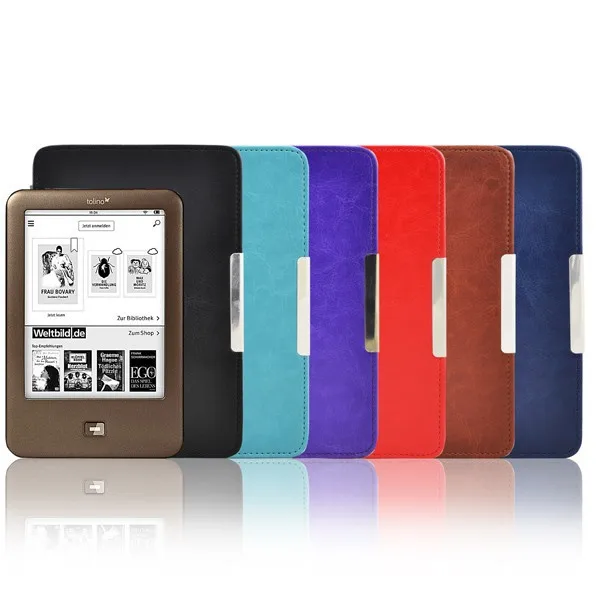

PU Leather case For Tolino Shine eBook ereader Flip hard back cover