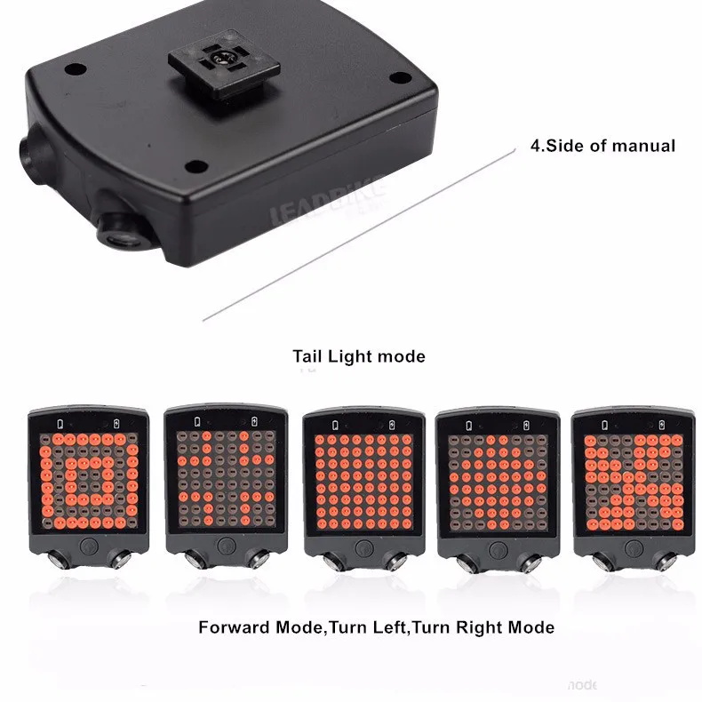 Leadbike лазерный велосипедный задний светильник 64 светодиодный USB Перезаряжаемый задний светильник с беспроводным пультом дистанционного управления велосипедными поворотниками Предупреждение светильник безопасности