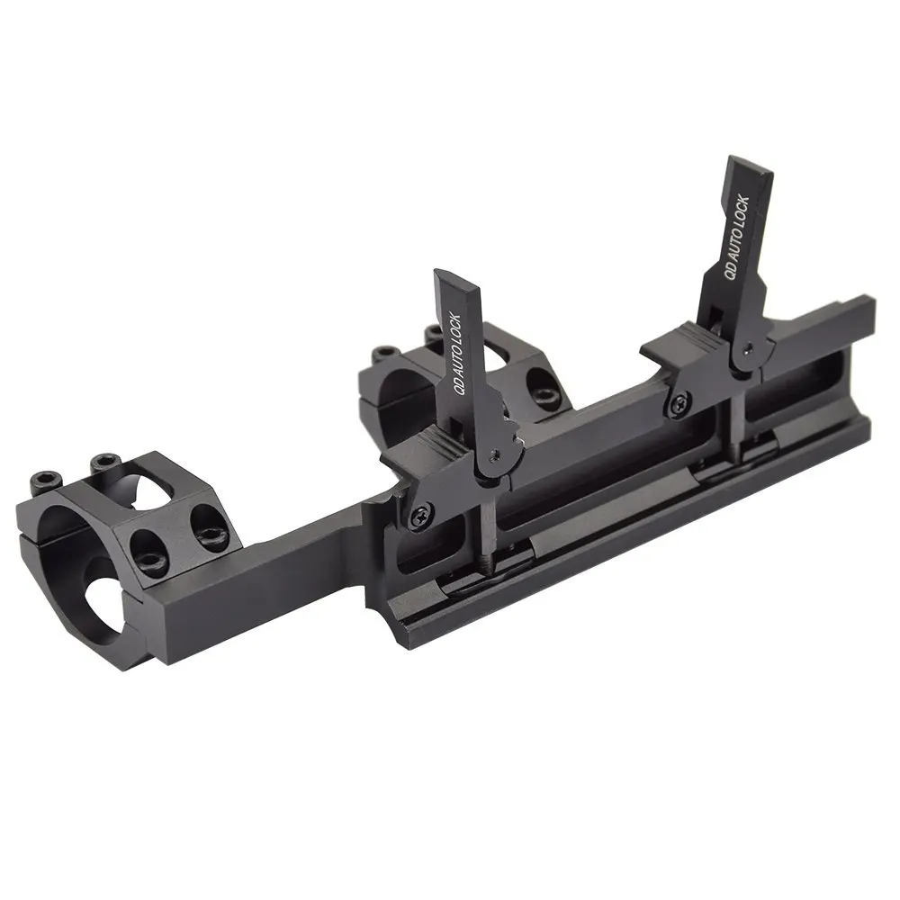 Automático de Liberação Cantilever para 20mm Rápida Rifle Escopo Montagem Anéis 30mm - 25mm Picatinny Ferroviário Óptica qd 6 Cheap Acessórios e suporte de extensão