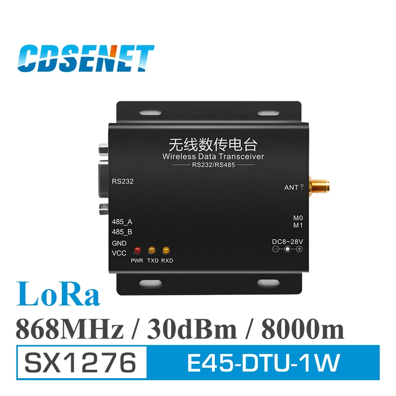 imágenes para 1 unid 868 MHz LoRa SX1276 E45-DTU-1W CDSENET RS232 RS485 Transceptor rf de Largo Alcance uhf RF Módulo Transmisor Inalámbrico DTU receptor imágenes para 1 unid 868 MHz LoRa SX1276 E45-DTU-1W CDSENET RS232 RS485 Transceptor rf de Largo Alcance uhf RF Módulo Transmisor Inalámbrico DTU receptor