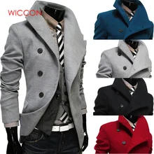 New Single-Breasted Lapel Oblique Placket Wool Coat For Men Men 'S Clothing Coats Jacket Strench