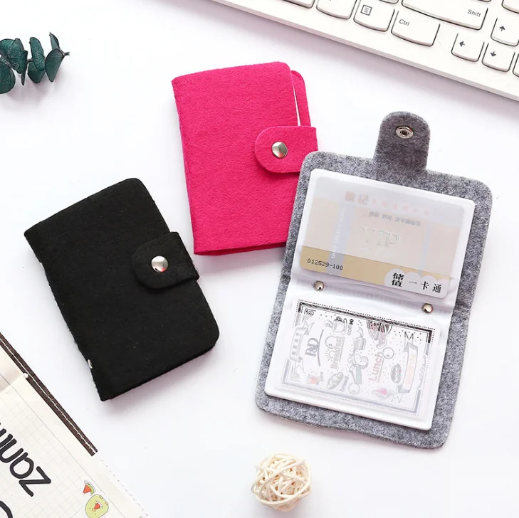 1 шт. винтажный держатель для кредитных карт конфетного цвета/бумажник для визиток пакет мешок из шерсти держатель канцелярских