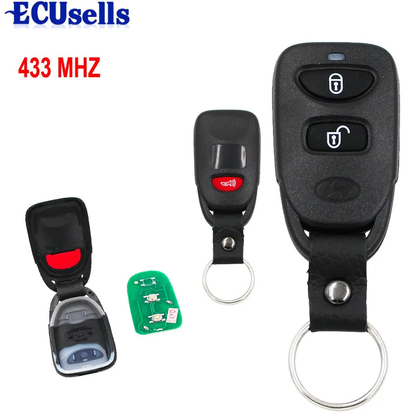 

2+1 Buttons Remote Key 3 Buttons Key Control 433MHZ for Hyundai Tuscon Sonata 2005-2011