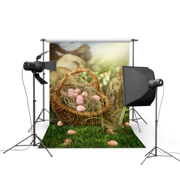 

Green grass photography backdrops fotografia Easter basket photography backgrounds for festival photo studio accessories GE-103
