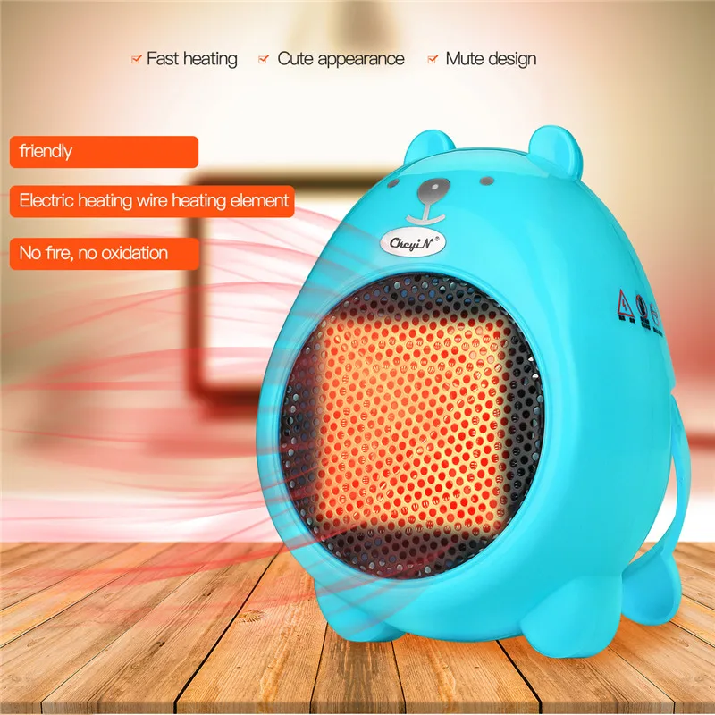 

Electric Fan Heater Mini Desktop Space Heater Office Bedroom Safety Electric Heater Fast Heating Air Warmer Warm Wind Blower 0
