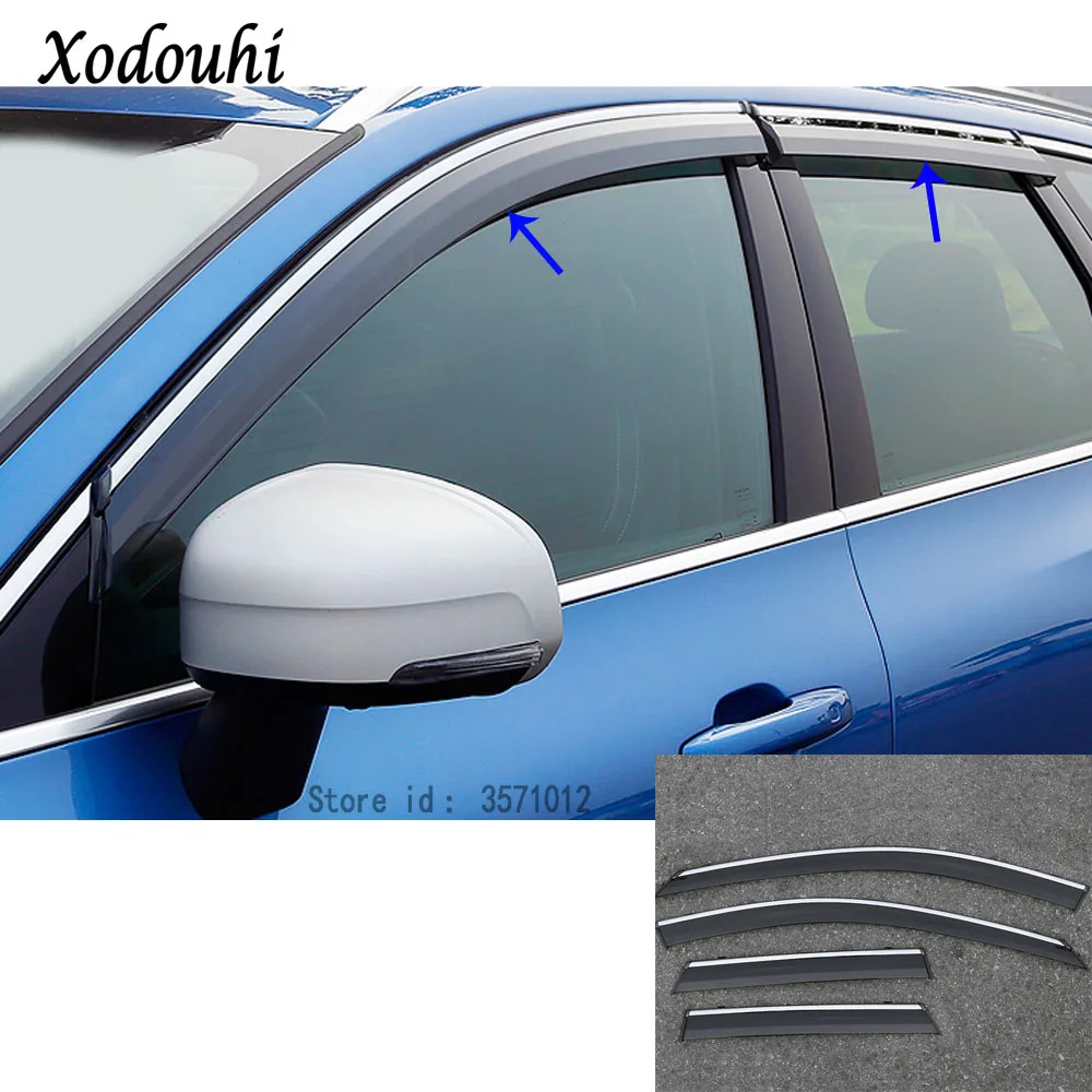 For Volvo Xc60 2018 2019 2020 2021 Car Styling Bodyplastic Window Glass Wind Visor Rain/Sun