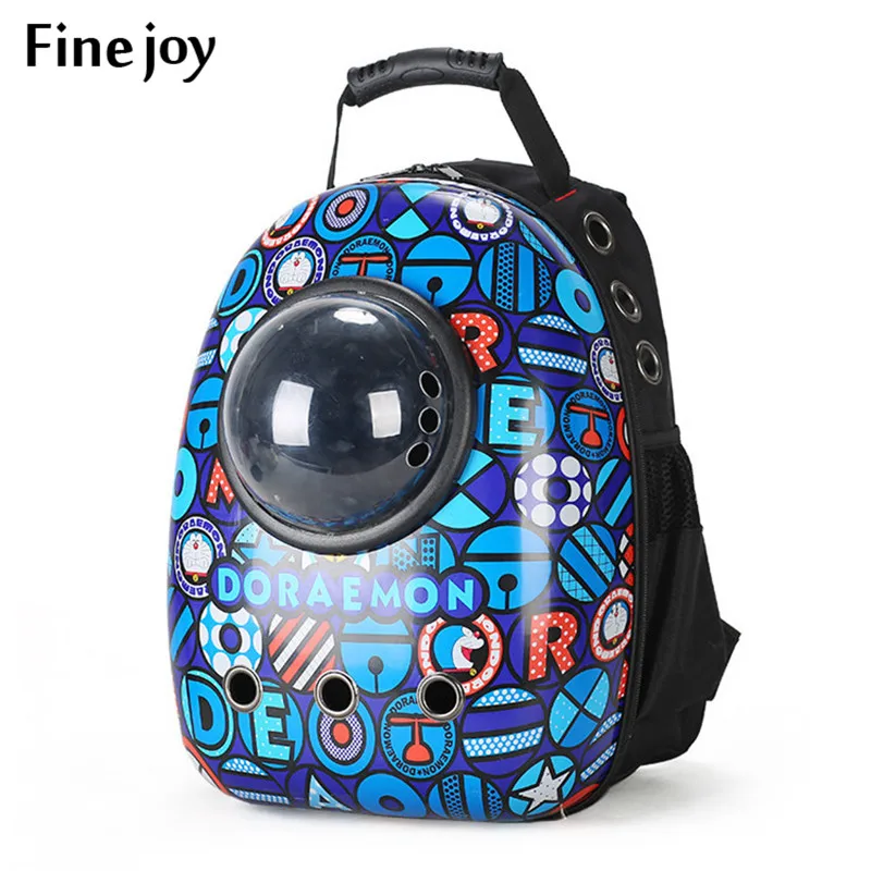 

fine joy Pet Dog Cat Carrier Space Capsule Shaped Pet Travel Carrying Breathable Shoulder Backpack Outside Travel Portable Bag