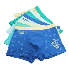 5 шт./лот, милые мягкие трусы-боксеры с рисунком для мальчиков, нижнее белье, детские удобные дышащие трусы-боксеры