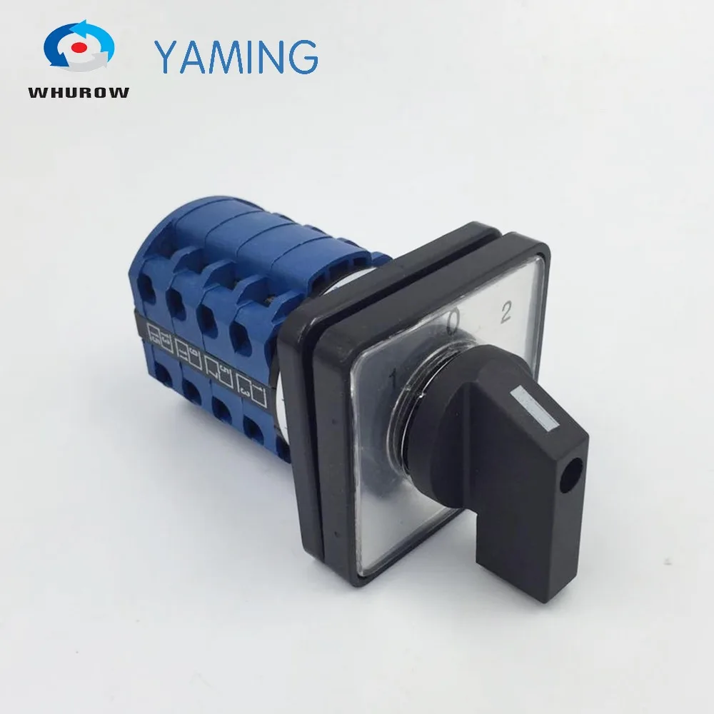 3 position 20A 4 poles electrical universal changeover rotary cam