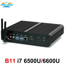 Причастником 6 Gen Skylake Мини ПК Intel Core i7 6600U 6500U Max 3.1 ГГц Intel HD Graphics 520 микро компьютер HTPC Windows 10, linux