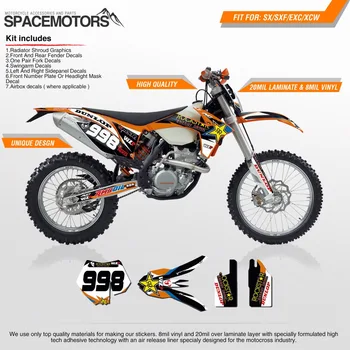 

3M Rockstar Vinyl graphics sticker background wrap FOR EXC SX SX-F W XC-W F FREERIDE ADV 250 450 426 03-18 year Motorcycle