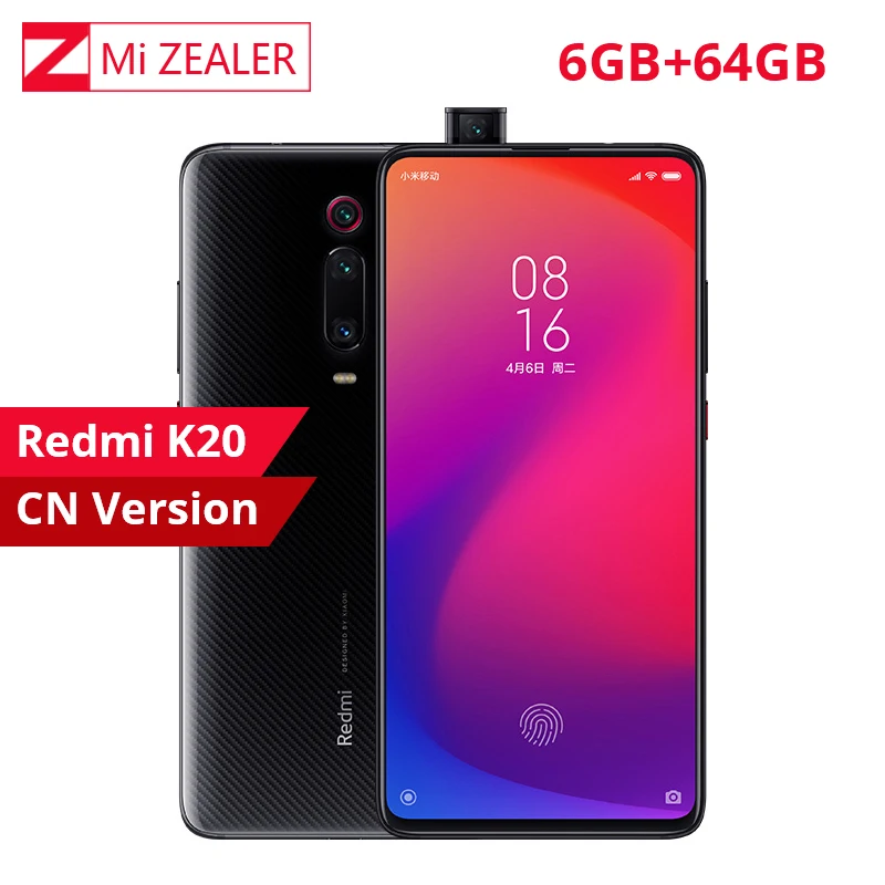 2019 Оригинал Xiaomi Redmi K20 6 39 дюймов ГБ ОЗУ 64 Гб ПЗУ Snapdragon 730 48MP задняя камера