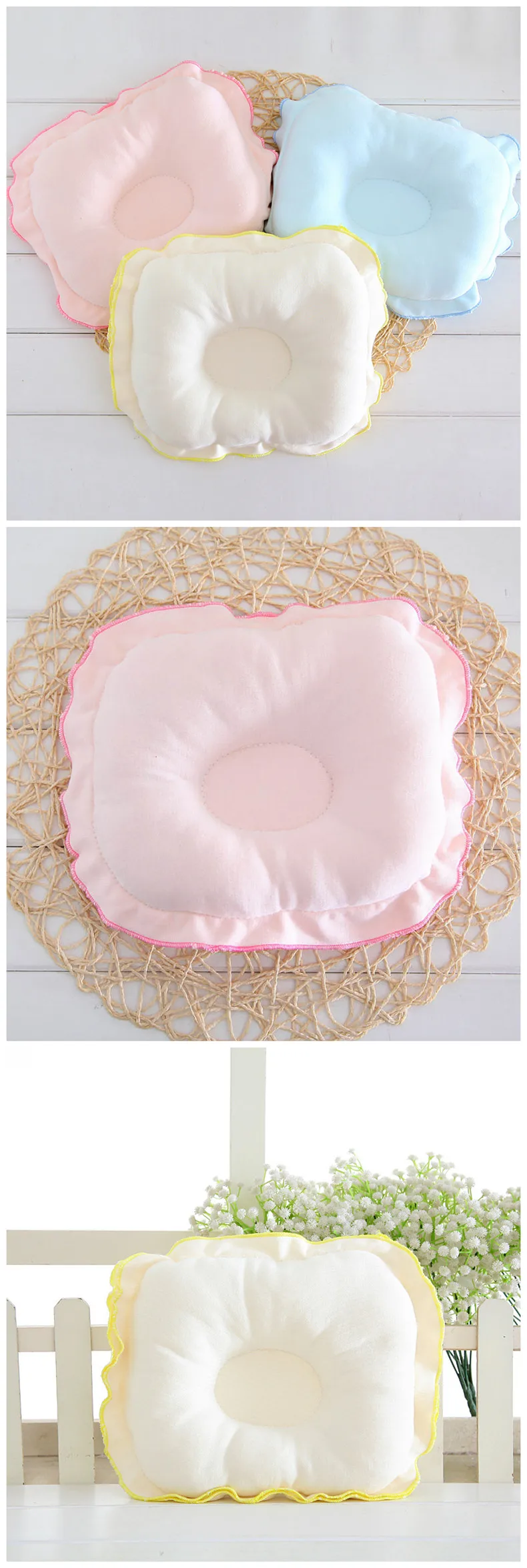 Постельные принадлежности Подушка для новорожденных мягкая подушка для сна позиционер Поддержка Подушка с кружевом хлопок детская