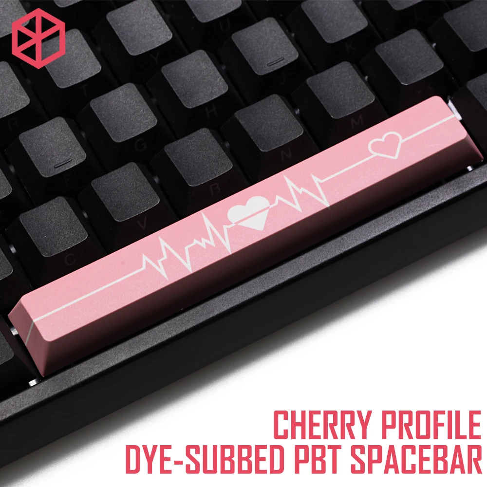 Novelty allover dye subbed Keycaps spacebar pbt custom mechanical keyboard ECG pig dog cat paw unicorn ink painting plum