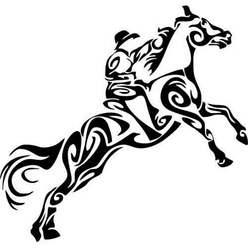 Наклейка в виде ковбойской лошади для украшения стен | Дом и сад