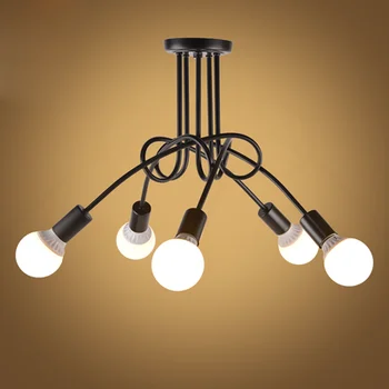 

Vintage Ceiling Lights Ceiling Lighting Black Creative Personality Ceiling Lamps Fixtures Living Room Luminaria Lustre