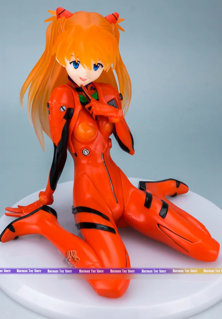 16 см. Фигурка японского аниме Evangelion Shin Gekijouban Souryuu Asuka Langley, фигурка сидя Ver, фигурка коллекционная