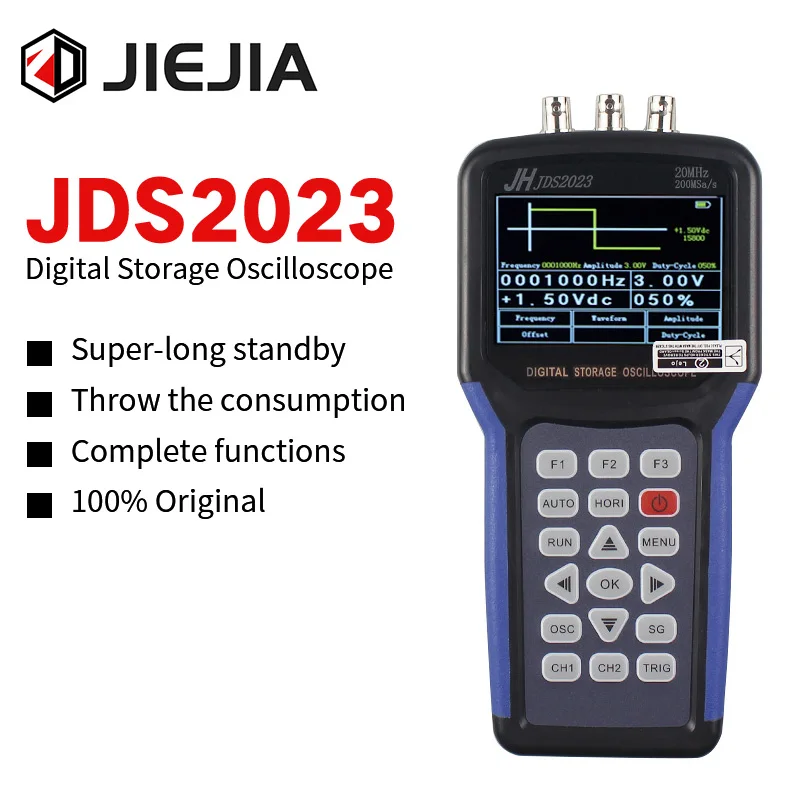 JINHAN JDS2023 портативный осциллограф Новый ультратонкий дизайн двойной аналоговый