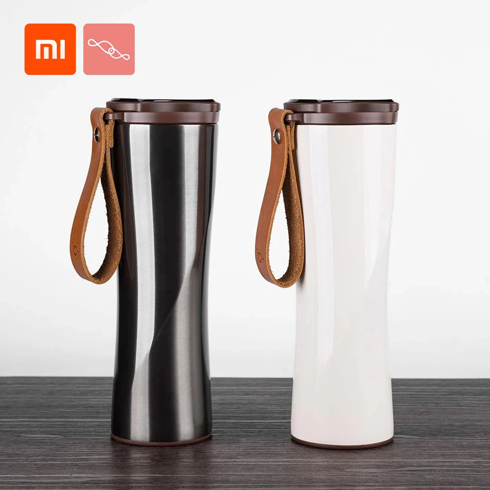 

Xiaomi KissKissFish MOKA Smart Coffee Cup Travel Mug Stainless Steel with OLED Touch Screen Temperature Display 430ml Portable