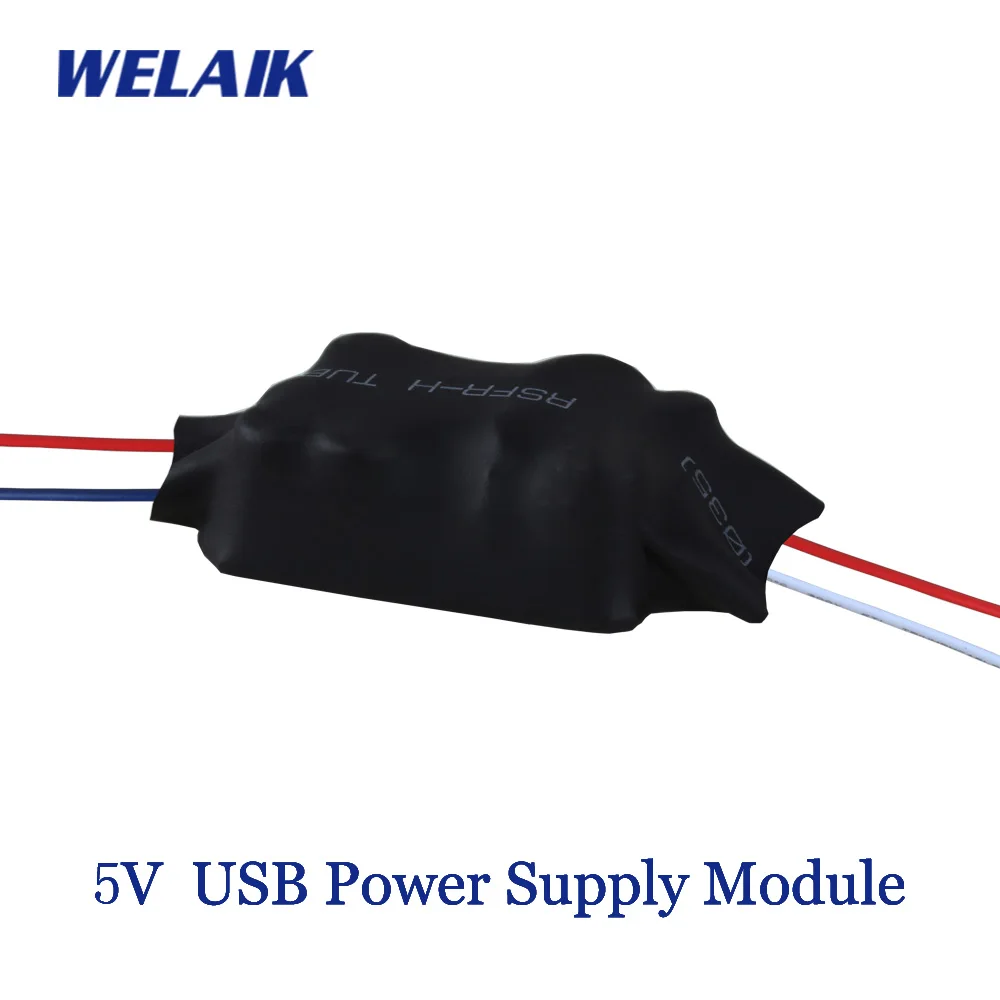 Welaik 5 В USB источника питания модуль 2.1A мобильного телефона зарядки Вход AC100~ 240 В Выход напряжение DC 5 В 2100mA USB01