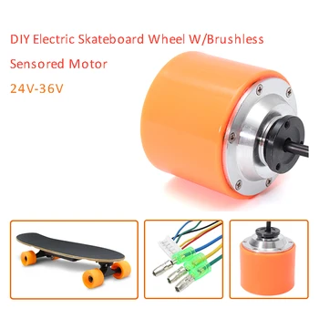 

Electric Skateboard Hub Motor Longboard PU Wheel Built-in W/Brushless Sensored Motor Long Board Scooter Motor for DIY Roller