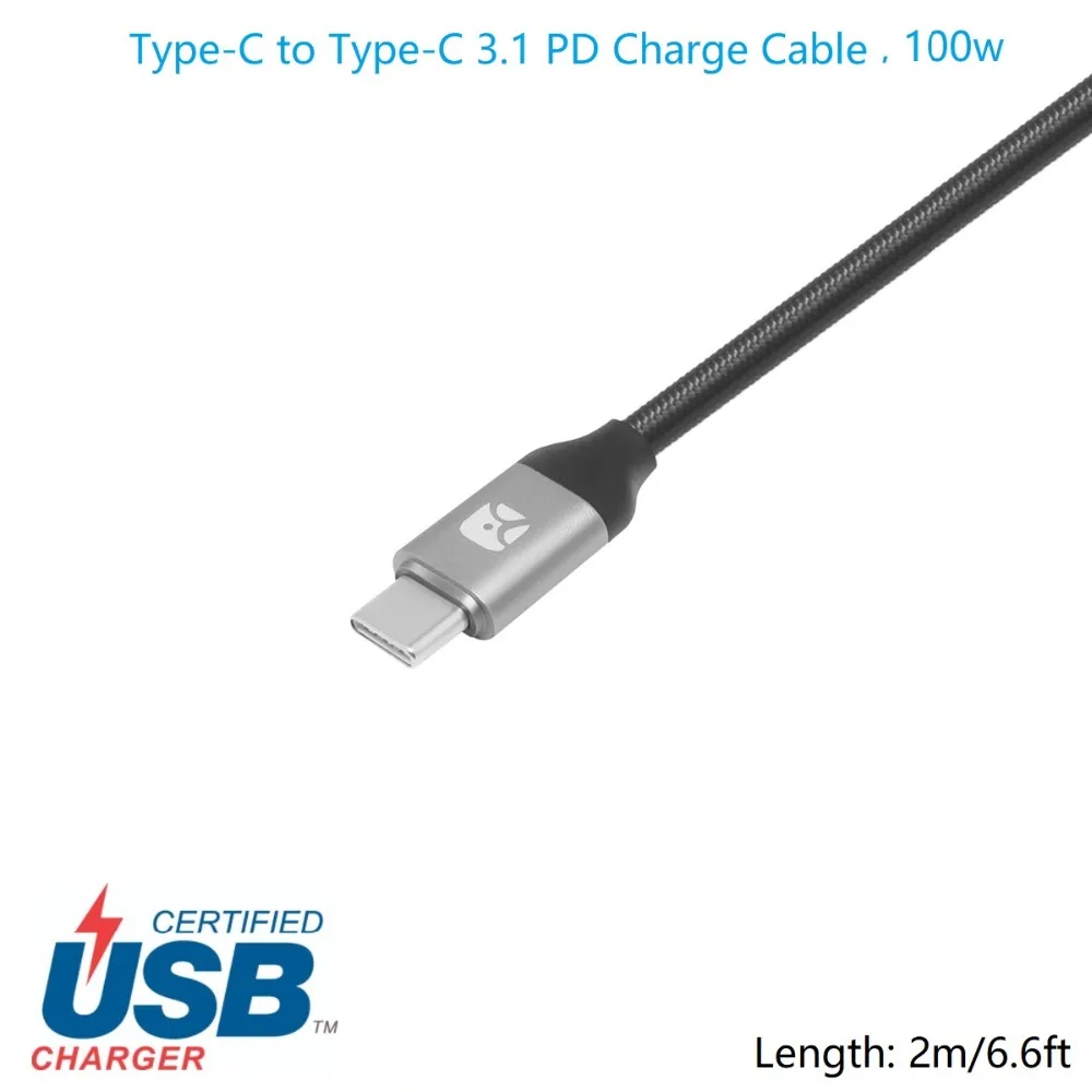 Кабель Meenova Ultra Type-C to USB 3 1 (480 Мбит/с зарядка 100 Вт PD e-маркер) кабель Thunderbolt USB-IF Cert HP